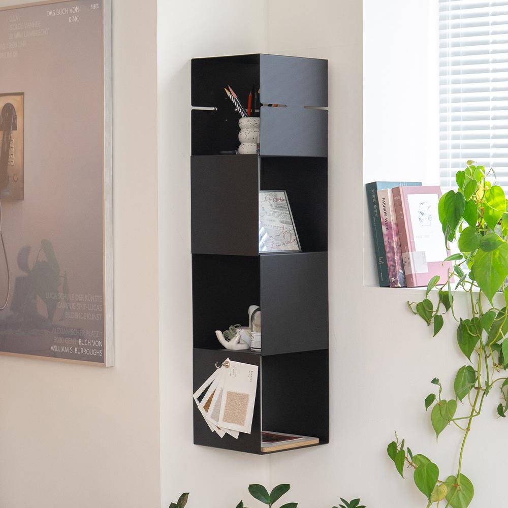 (10주년특가) 애즈펙트 큐브 벽 선반 - 블랙