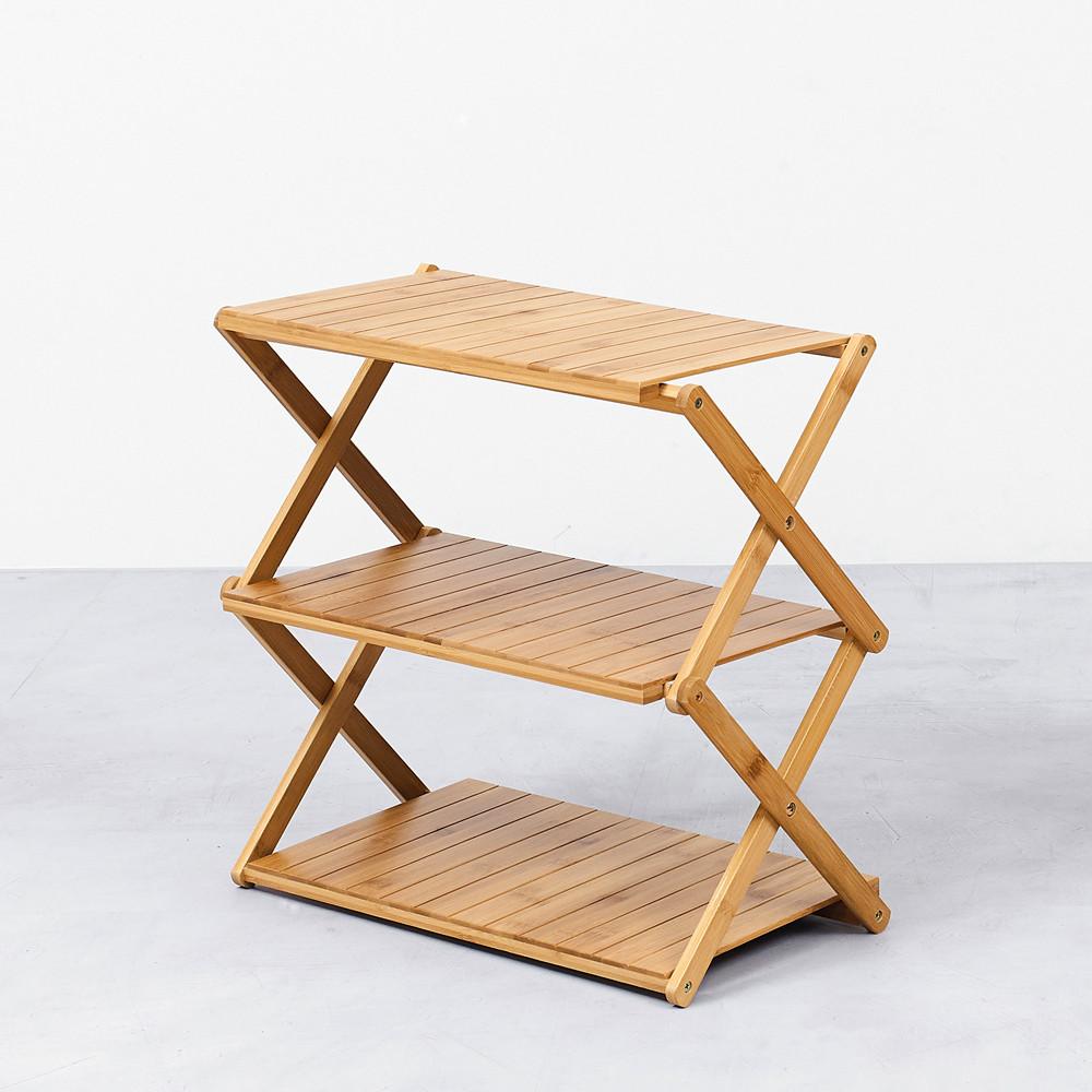 접이식 캠핑 선반 3단 우드 쉘프 휴대가방포함