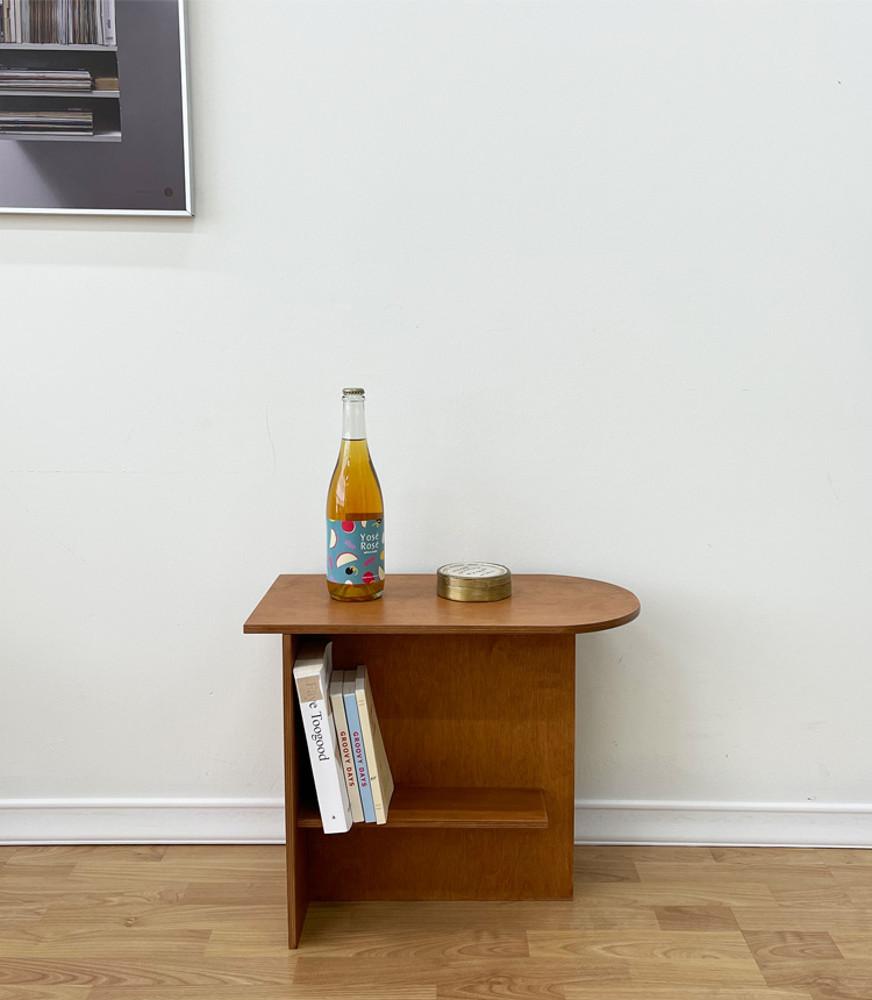 [주문 가구 제작] 원목 라운드 협탁 테이블