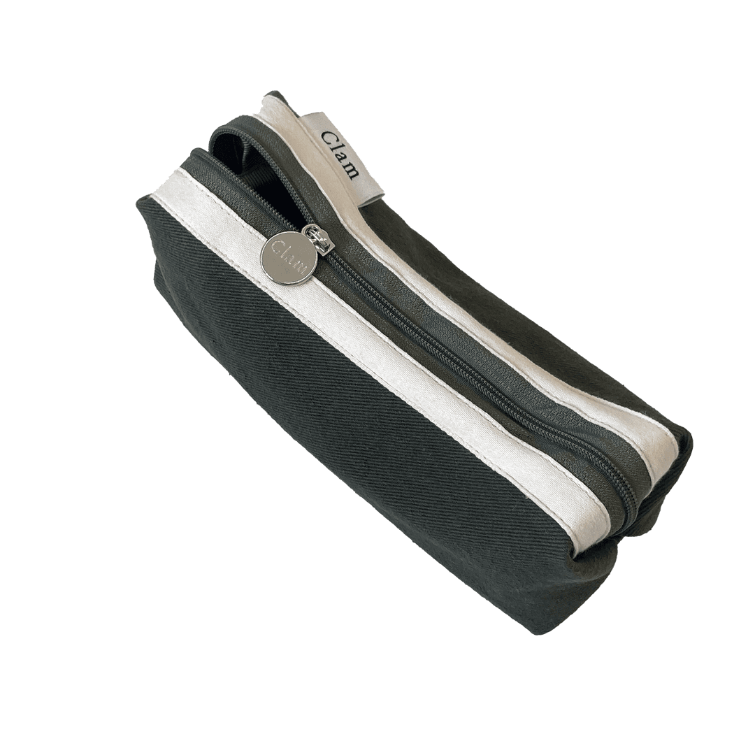 Clam round pencilcase _ Khaki