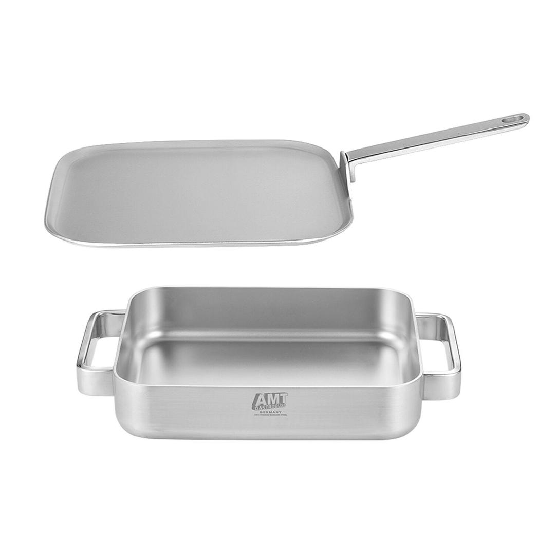 AMT 통5중 프로 후라이팬 2종 세트 (사각그리들팬, 사각와이드팬)