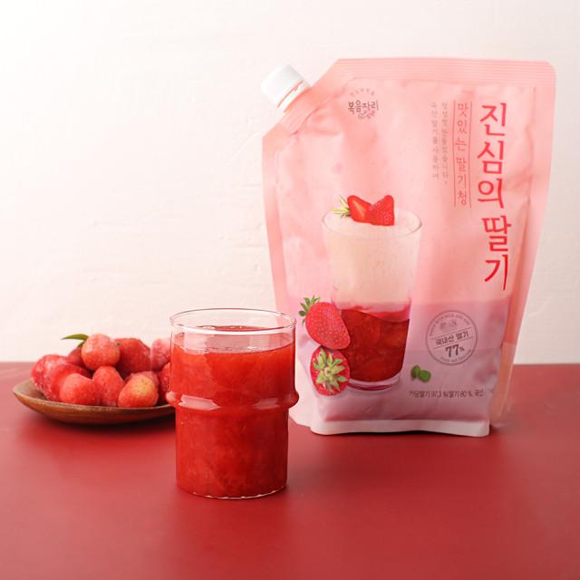 복음자리 진심의 딸기청 1kg 과일주스 생딸기 딸기라떼 카페음료