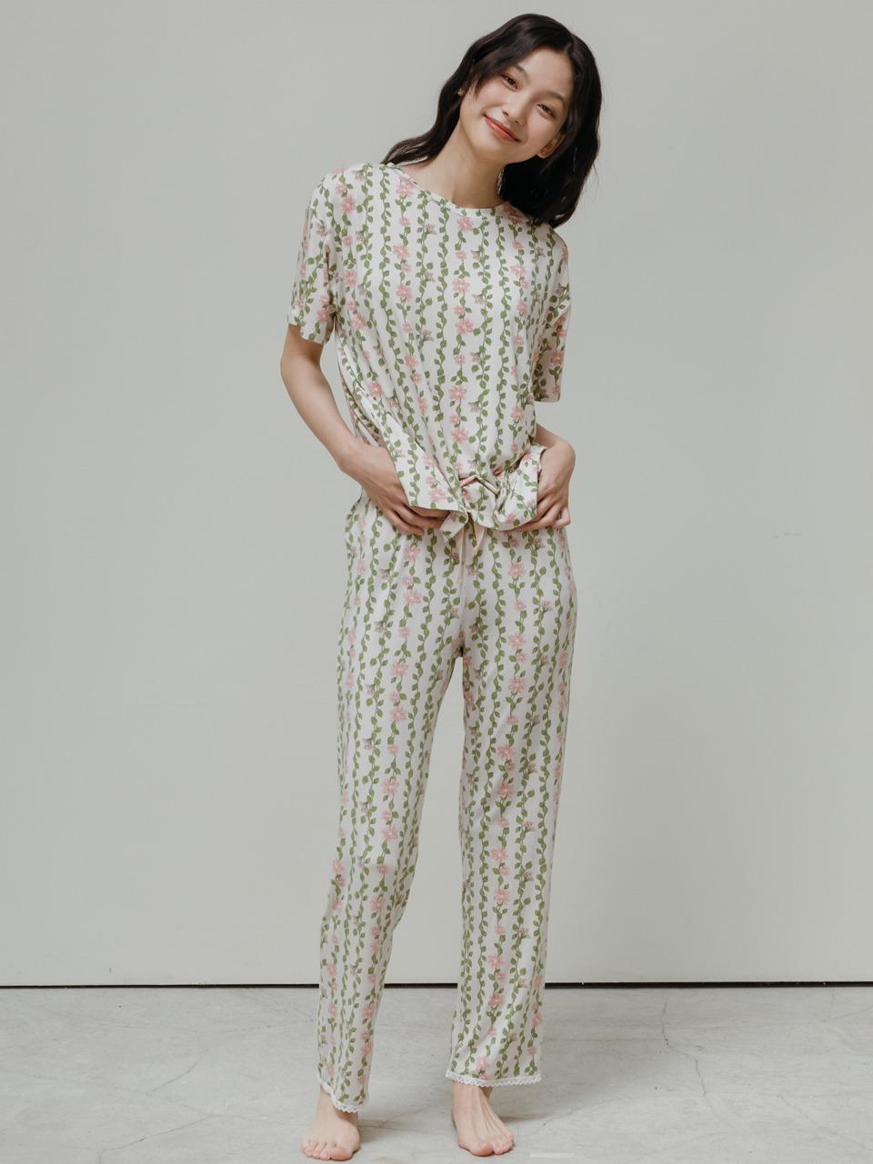 피치 블로썸 모달 롱팬츠 - Pink