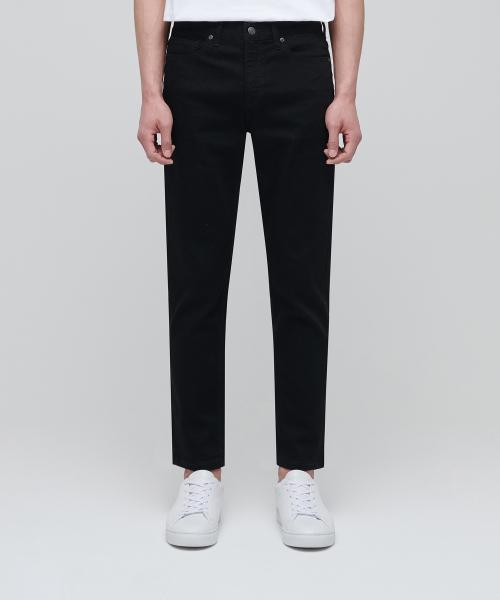 [쿨탠다드] 슬림 크롭 데님 팬츠 [블랙]