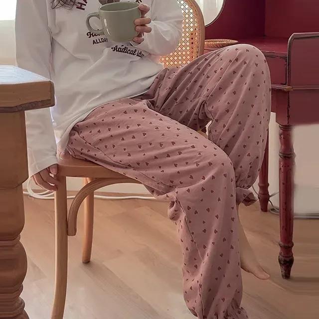 💕기모팬츠👖 당일발송 H.made✔️ 블리 하트 여성 긴바지 잠옷바지 수면 파자마 3color