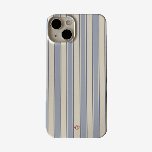 (Hard) Pajama Stripe case - Skyblue (only Iphone 13)