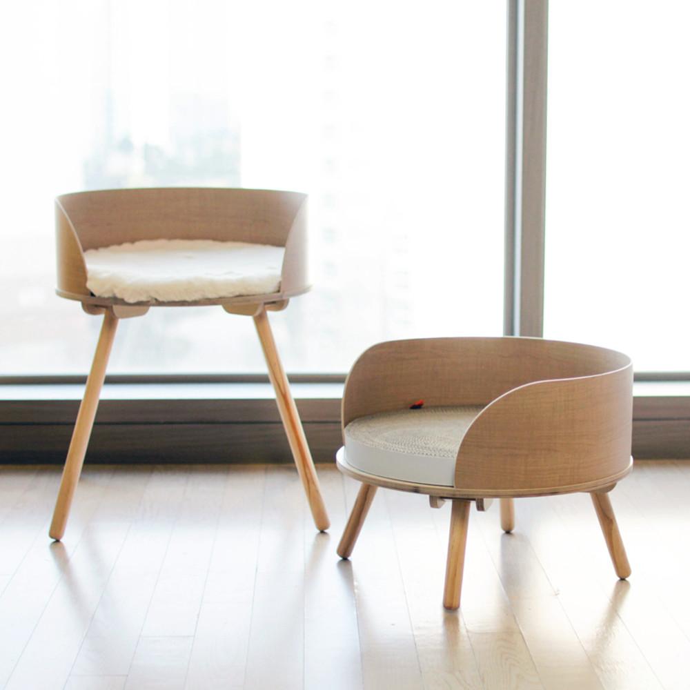 뽀떼 펫라운지 원목 강아지 고양이 집 하우스 캣타워