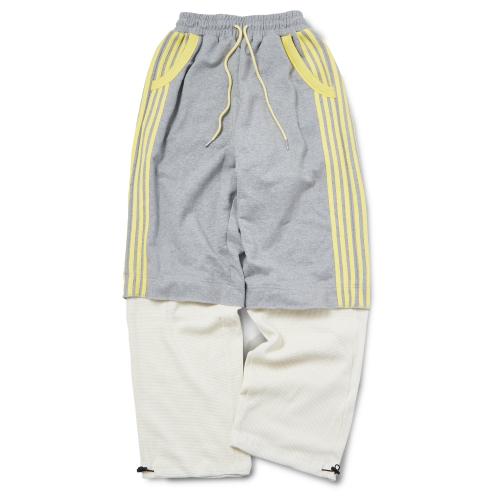 Binding Layered Sweatpants (MELANGE GRAY)
