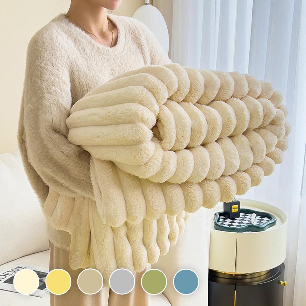 무타공마켓 앙뜨 코듀로이 극세사 담요 대형 침대 쇼파 이불 블랭킷 4size 6colors