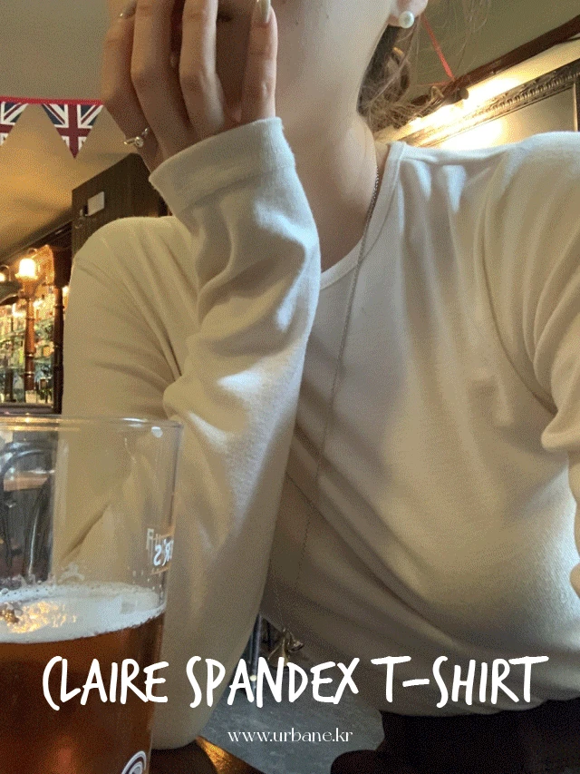 핏보장💕기획특가💕 클레어 가을 긴팔 스판 이너 티셔츠 (당일출고 7c) /질좋은티셔츠/데일리룩/기본티