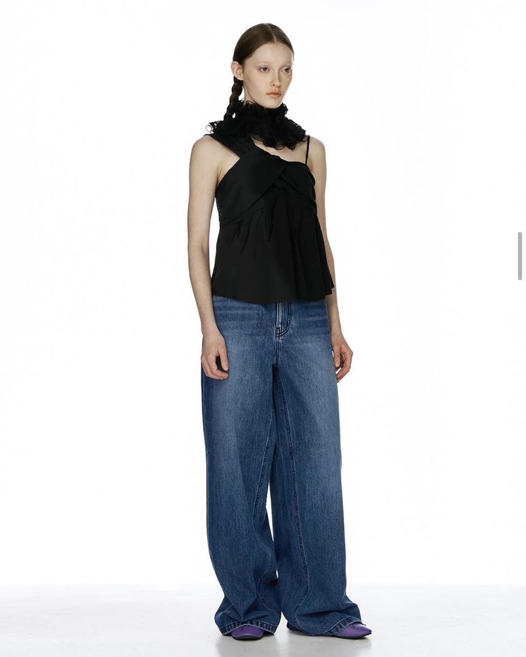 Maxi denim pants (deep blue) m | 후루츠패밀리