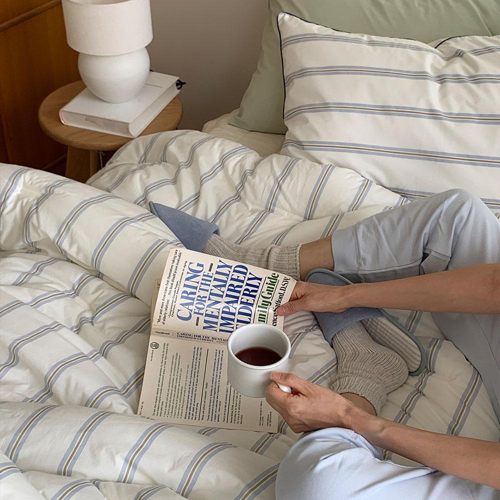 [라튤립] 메이 알러지케어 순면  양면 차렵이불 2colors SS/Q/K/LK