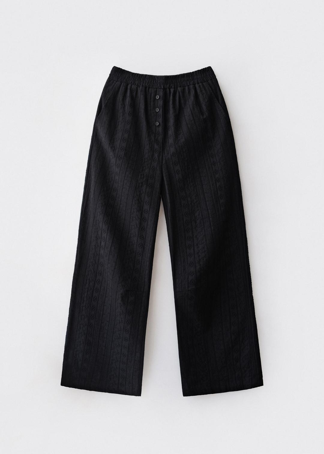 Salty punching long pants (black)