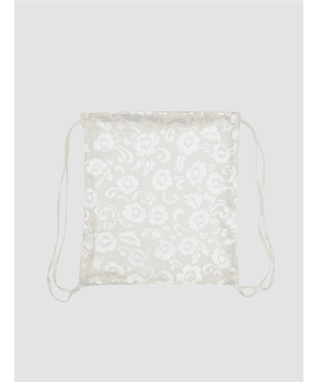 Sheer flower silk string bag