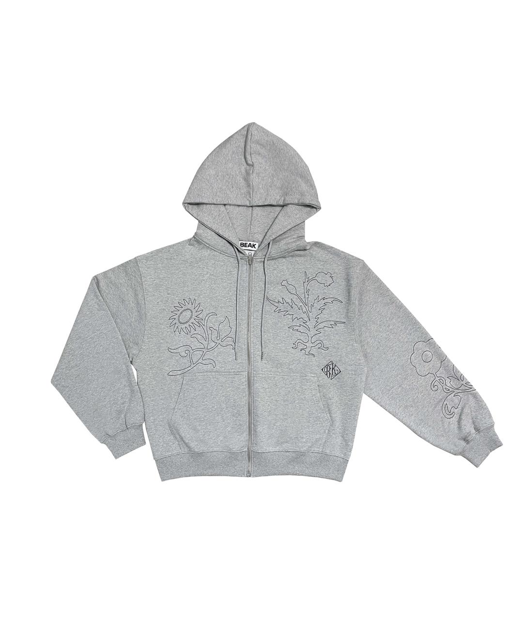 WILD FLOWER HOODIE (MELANGE GREY)