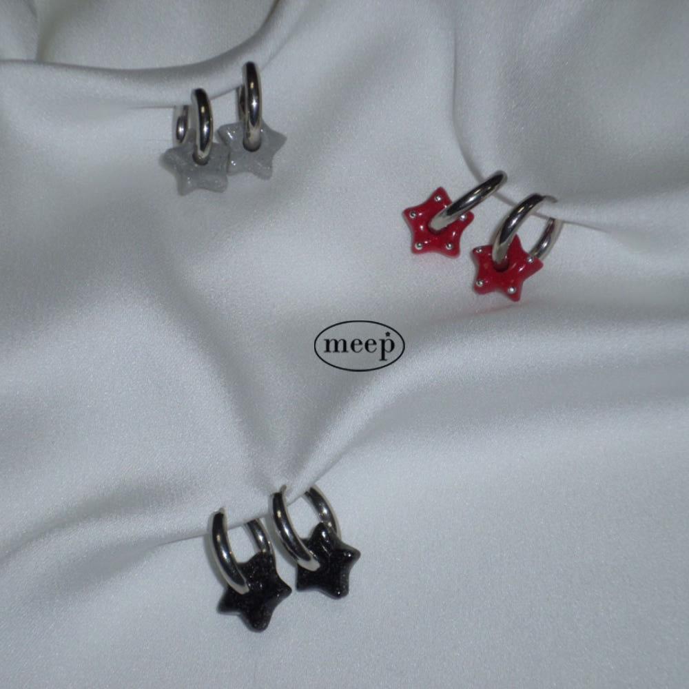 gleaming star earrings [3colors]