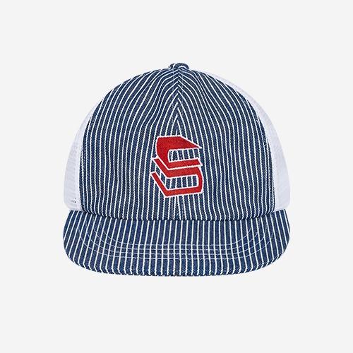 REC RUIT BOOKMARK DENIM MESH CAP (BLUE)