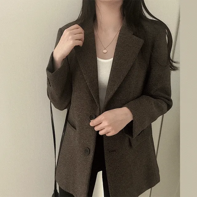 [Made/백화점퀄🤍누빔안감] 리마인 뮤즈 울 자켓