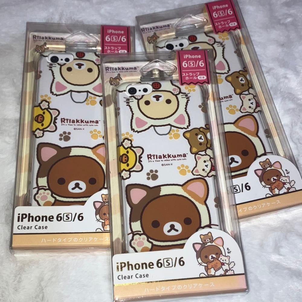 [고전] 네코 리락쿠마 코리락쿠마 아이폰 6/6s 폰케이스 키이로이토리 고양이