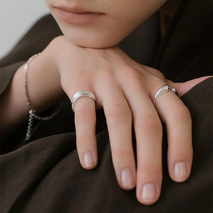 [트와이스 쯔위 착용][Silver 925] Big Bold Open Ring