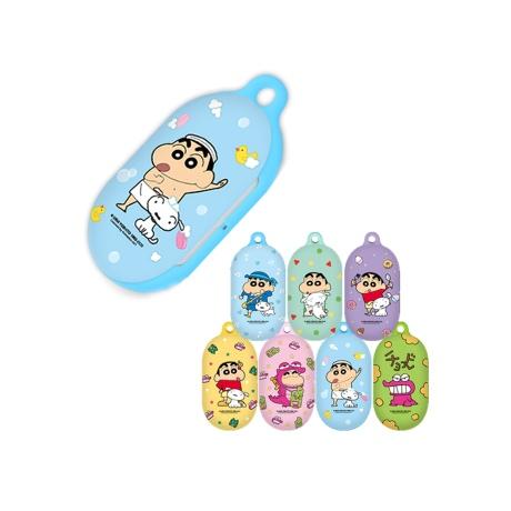 ONE 짱구와 흰둥이 갤럭시 버즈 플러스 케이스 짱구는 못말려 1세대 공용 케이스 무선충전 가능 짱구 흰둥이 액션가면 초코비