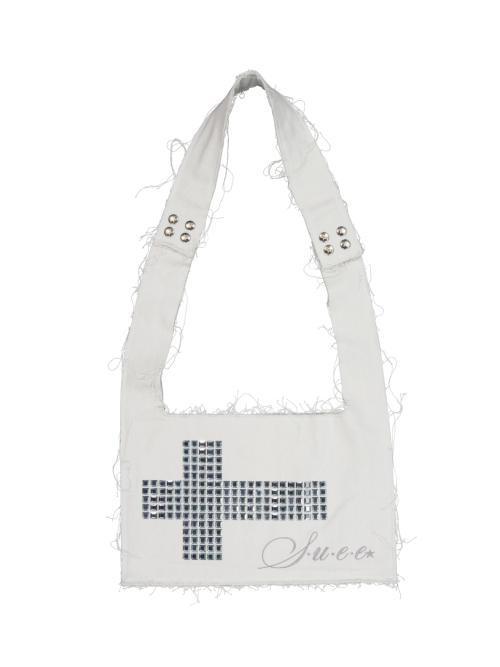 TWO-WAY RAW CROSSBAG / LIGHT GRAY