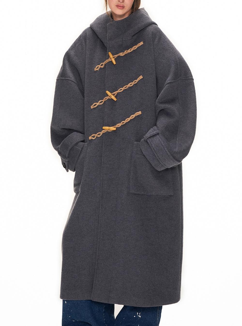 Oversized Hooded Duffle Coat