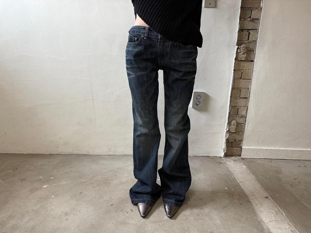 슬립오버 Blue low Jeans  빈티지데님 로우라이즈 부츠컷