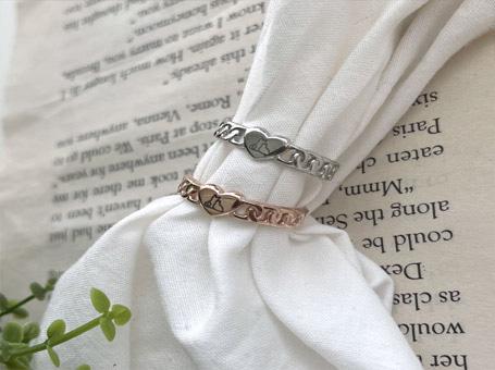 유기견 후원 기부 반지 써지컬스틸 하트 오픈링