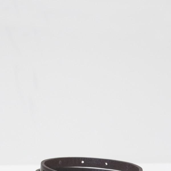 401 Silver Leather Belt (Brown)