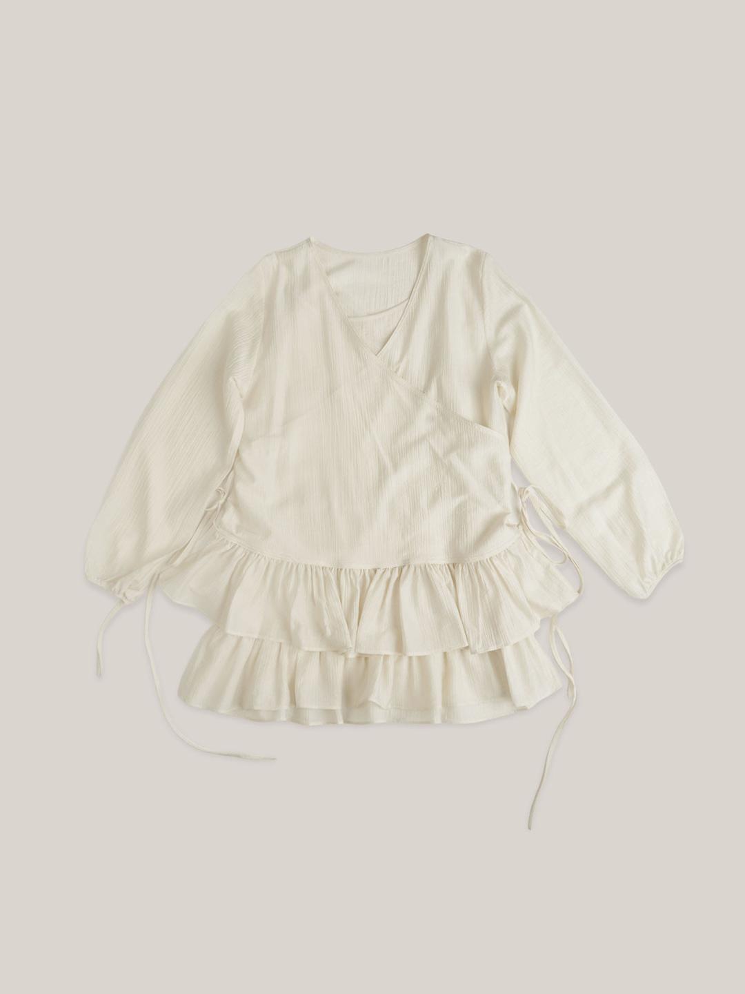 FRILL BLOUSE SET-UP  [ CREAM ]