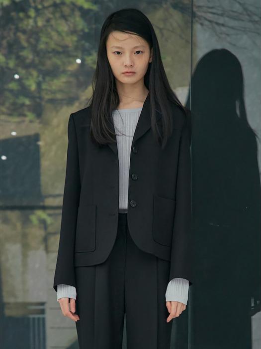 Back Detail Regular Fit Jacket  Black (KE5211M025)