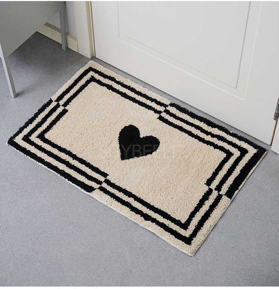 소이벨 블랙하트 러그 미끄럼방지 발매트 BLACK HEART RUG