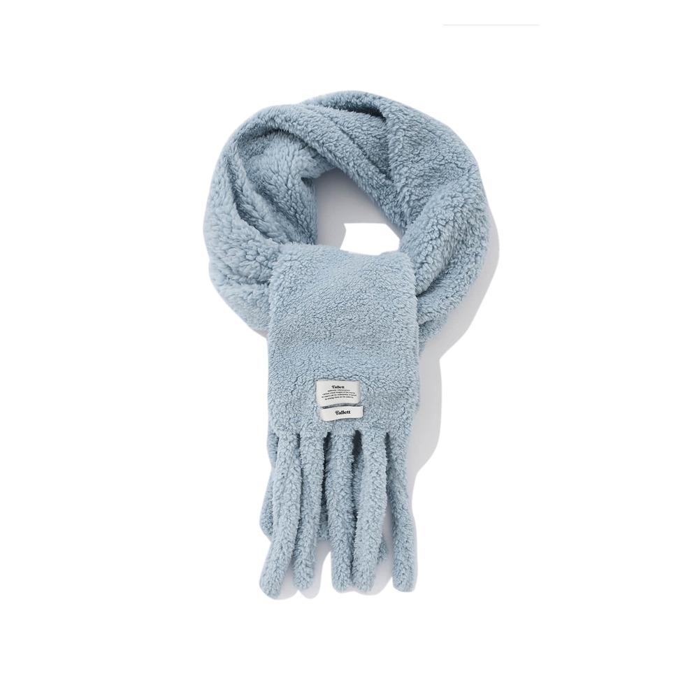 부클 포켓 머플러 블루