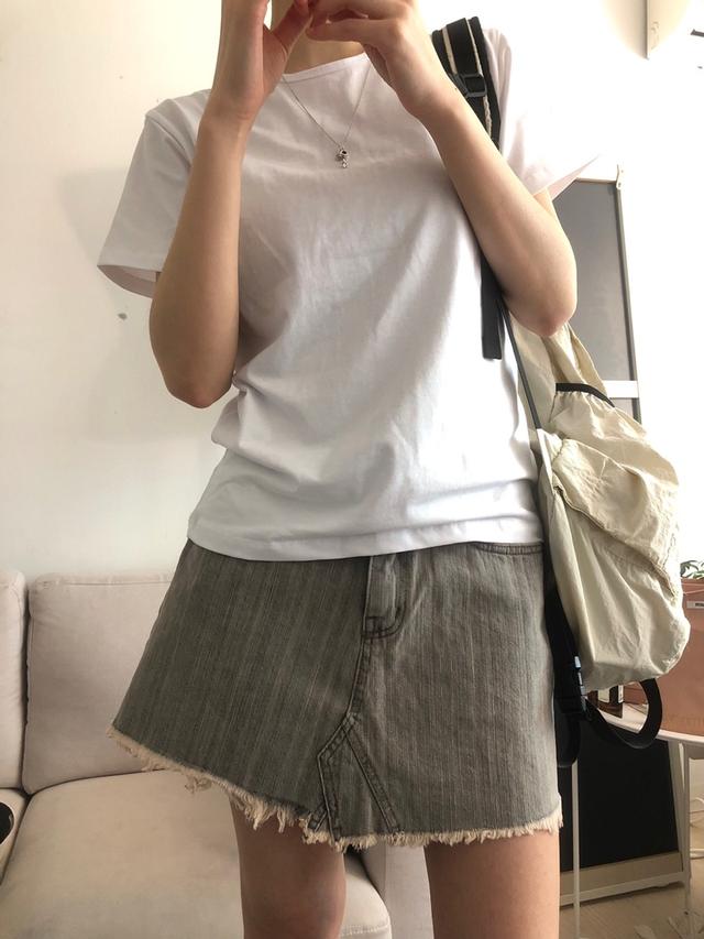 심플 무지 반팔티