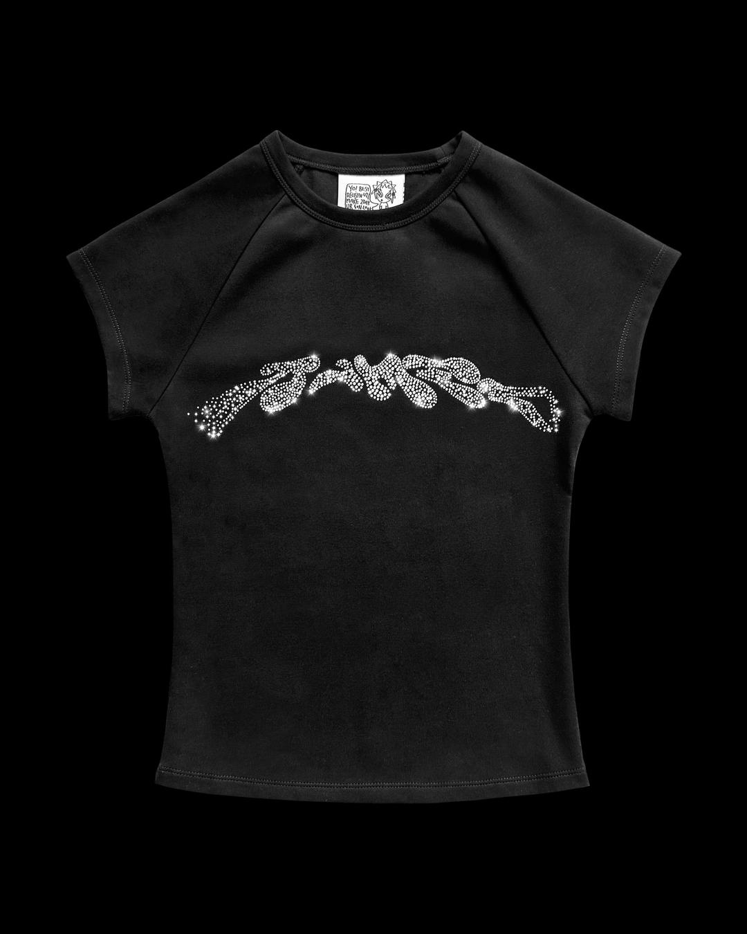 DIGI MASCOT RHINESTONE BABY TEE - XS