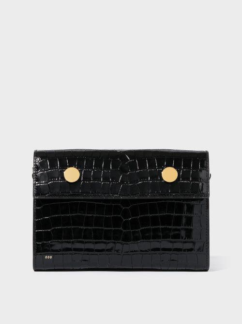Golden eyes - EMBOSSED CROC BLACK