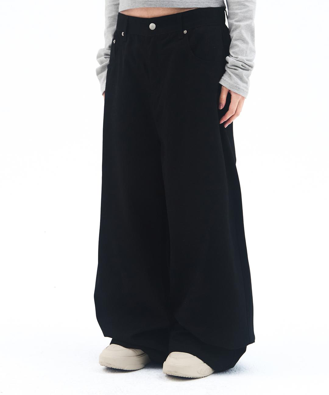 [11/10 예약배송] OVERFIT COTTON PANTS BLACK
