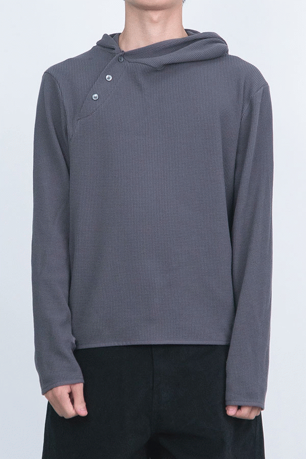 Diag Waffle Hooded Tee