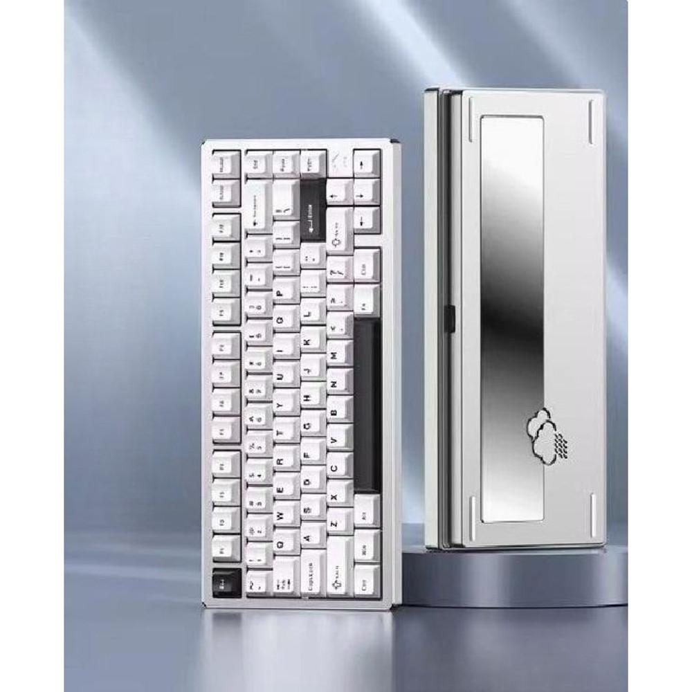 WOB 레이니75 키보드 갤럭시실버 하옵 violet+3500mAh