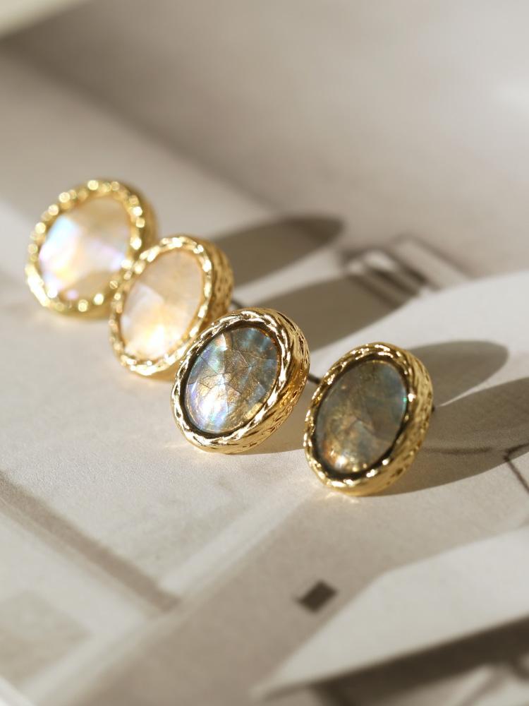 엔틱 빈티지 자개 원석귀걸이