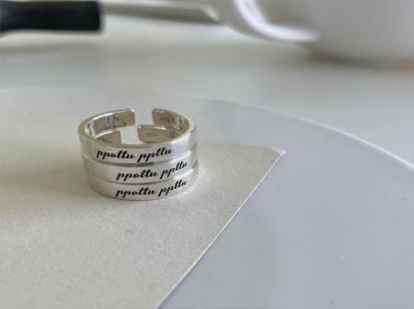 유기견 후원 기부 반지 남녀공용 925 실버 오픈링