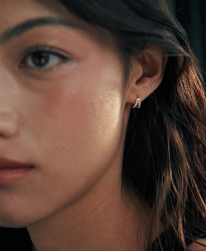 베흐트 [7차 리오더][925 silver] Deux.silver.204 / lien dew earring