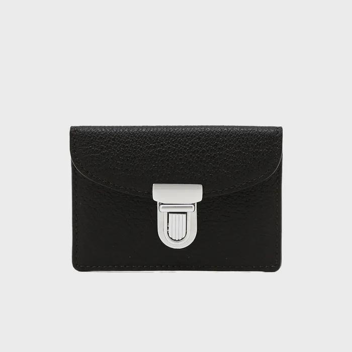 [Athe Garcon] 블랙 느와르 플랫 카드홀더 AAHO6EG04BK