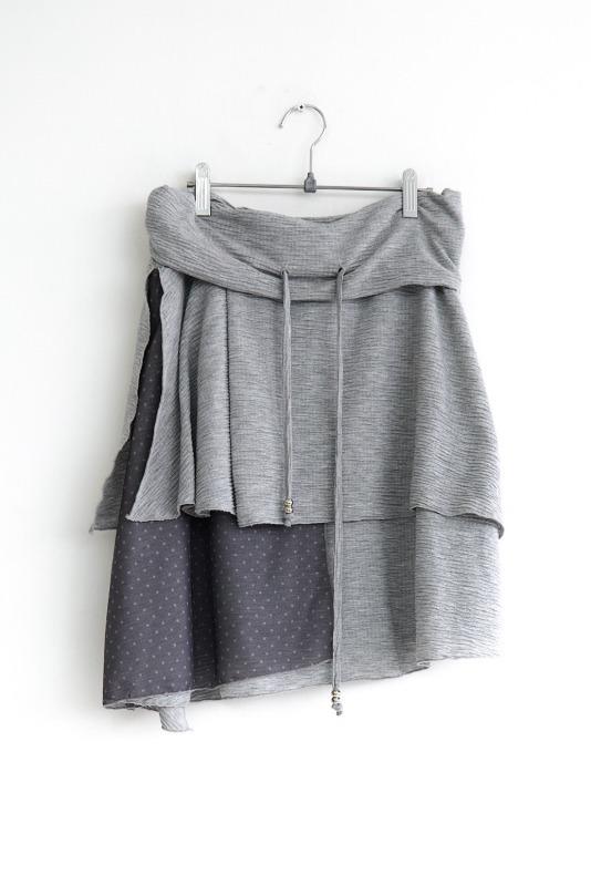 breezy folding dot skirt (2color)