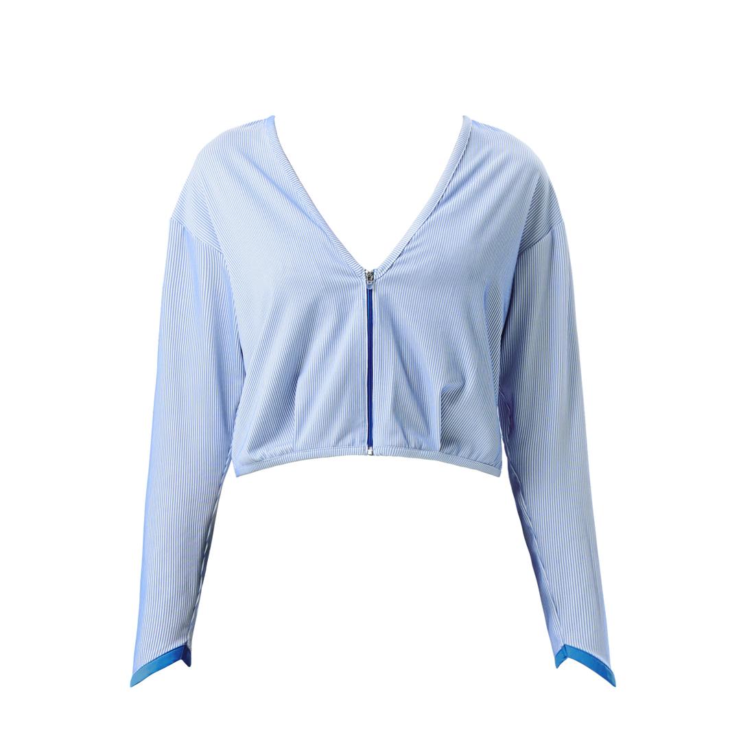 우주선 루즈핏 래쉬가드 블루 스트라이프