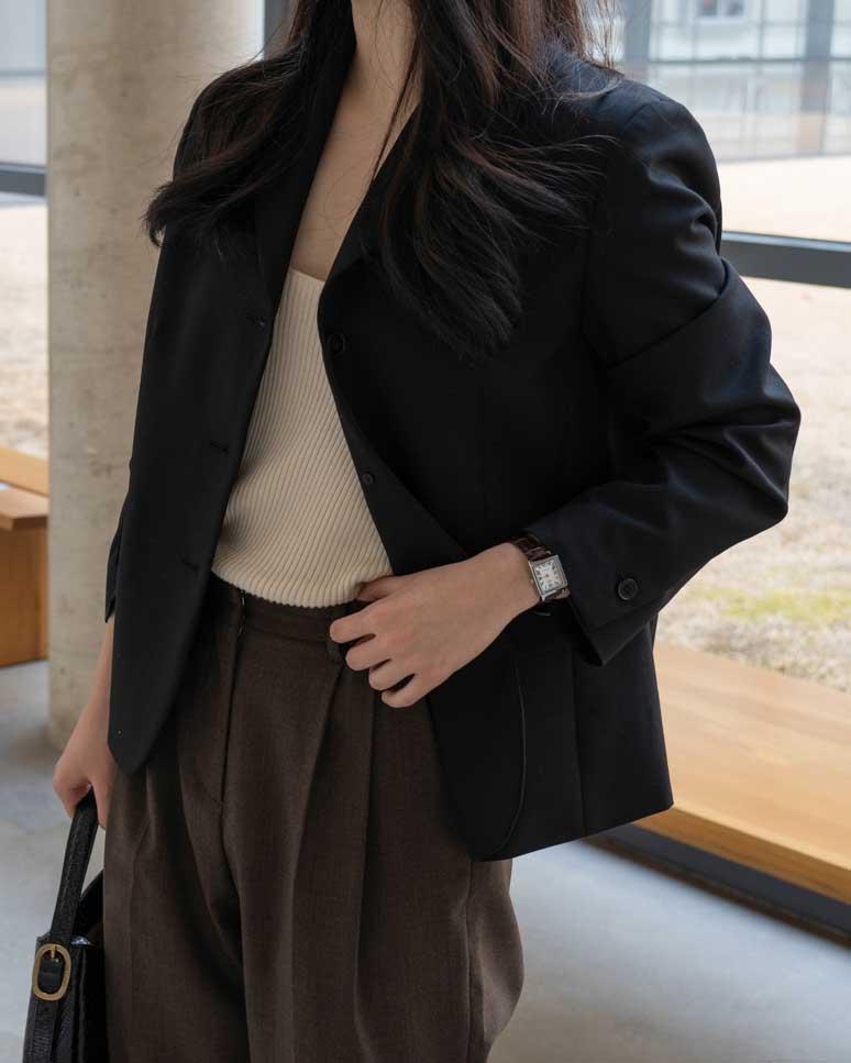 Sanremo wool blazer (black)