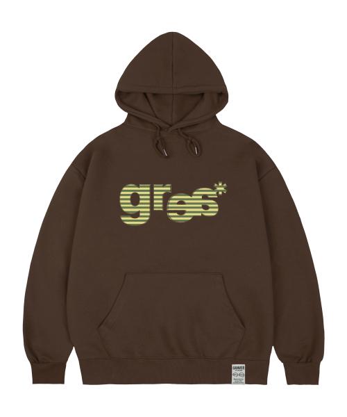 [UNISEX]GRAE-S 스트라이프 후드티_브라운