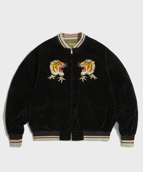 1950s Reversible Acetate Souvenir Jacket - Falcon × Tiger