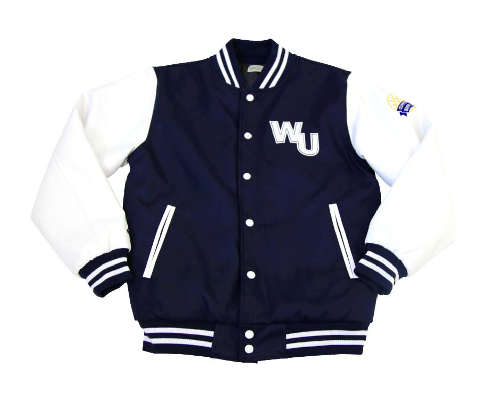 와플대학 굿즈 과잠 과잠바 남녀공용 네이비 WU Varsity Jacket